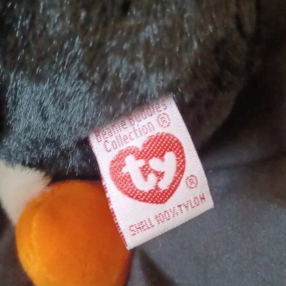Ty Large Plush Beanie Buddy tylon Waddle the Penguin rare vintage 1998 - Picture 7 of 9